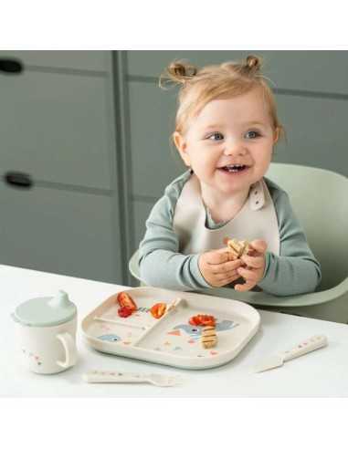 Plato infantil con compartimentos antideslizante Plato infantil con compartimentos antideslizante