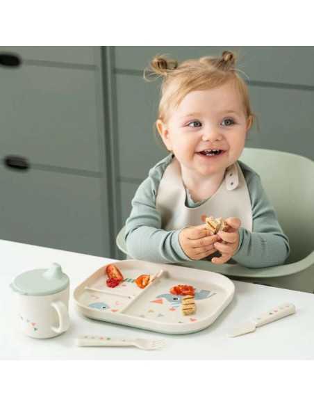 Plato infantil con compartimentos antideslizante Plato infantil con compartimentos antideslizante
