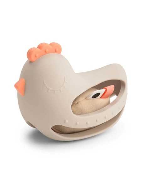 Mordedor con sonajero de gallinita arena Done by Deer