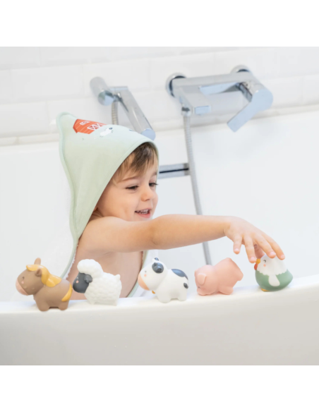 Set 5 Juguetes de Baño Granja Saro | Sin Agujeros