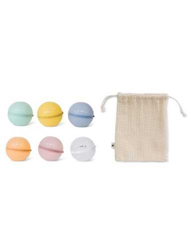 Globos de agua reutilizables Saro con bolsa de red