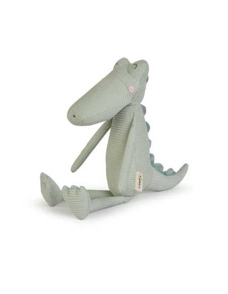 Muñeco de peluche cocodrilo verde suave para bebé