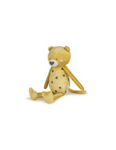 Muñeco de peluche leopardo amarillo suave para bebé