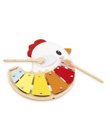 Instrumento musical para bebé 🐔 Xilófono infantil Janod