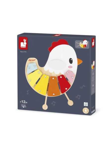 Instrumento musical para bebé 🐔 Xilófono infantil Janod