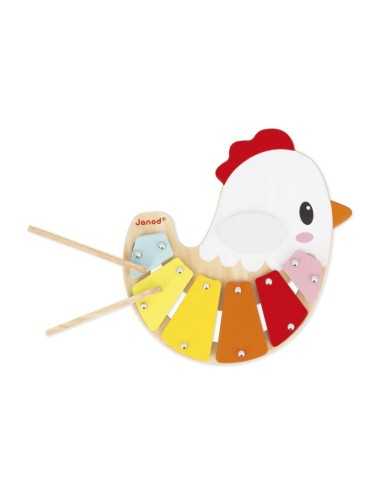 Instrumento musical para bebé 🐔 Xilófono infantil Janod