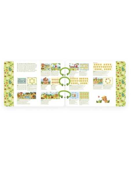 Libro educativo infantil de actividades de granja Janod