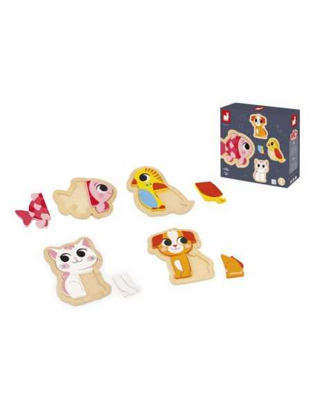 Puzles Evolutivos Animales de Madera Janod
