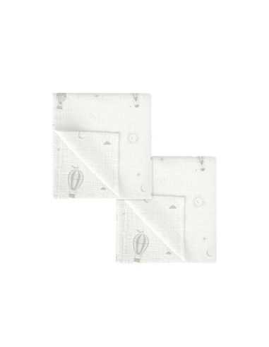 Pack 2 Gasas Algodón Blue Sky Bimbidreams Bebé