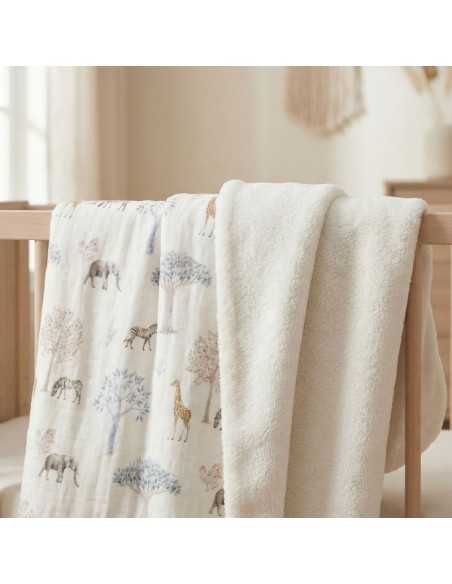 Manta de bebé suave de microfibra con borreguito de Bimbidreams