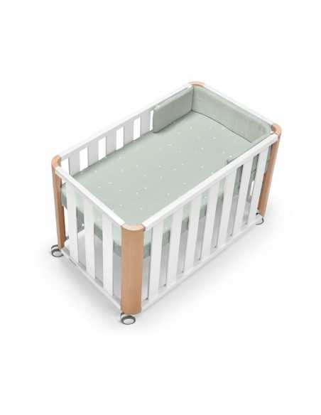 minicuna doco sleeping con textil sena verde menta