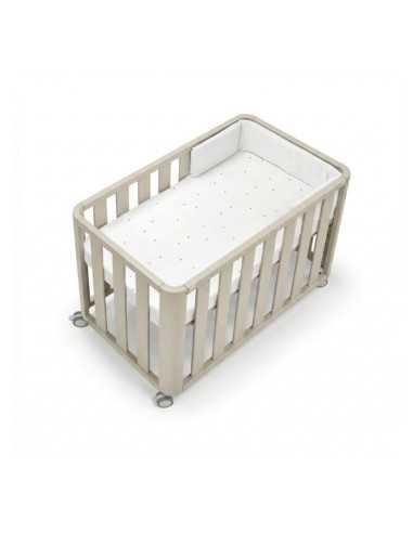 Minicuna colecho DOCO Sleeping beige 90 x 50 cm con textil sena blanco y arena