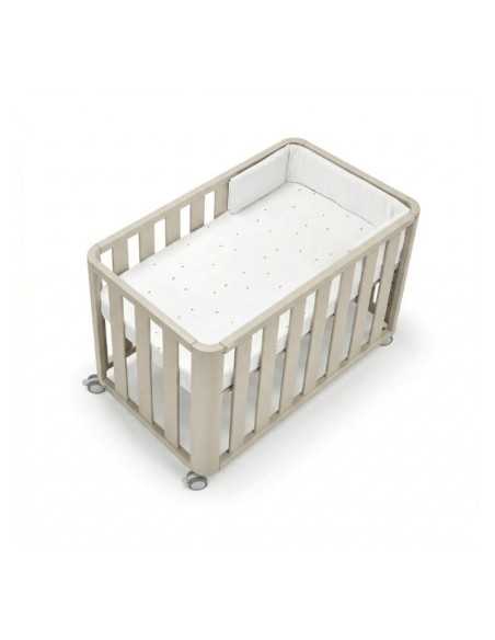 Minicuna colecho DOCO Sleeping beige 90 x 50 cm con textil sena blanco y arena