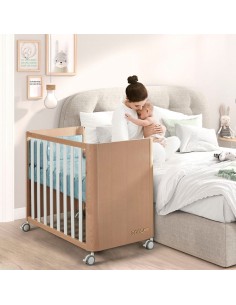 Minicuna doco sleeping wood madera y blanco cotinfant 90x50 2