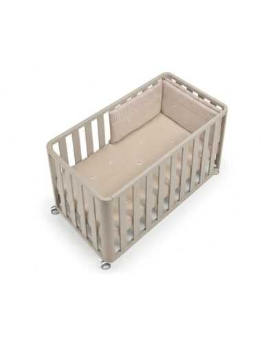 Cuna Doco Sleeping Beige 120x60 con textil silva camel