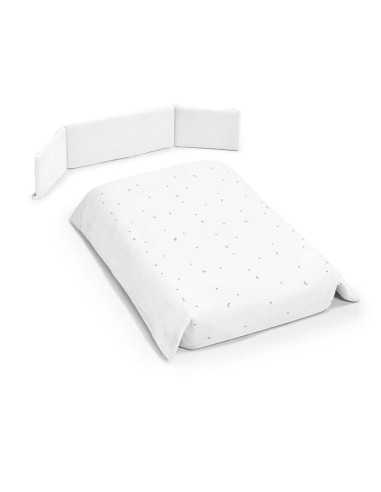 Nordico para minicuna Cotinfant con protector sena blanco