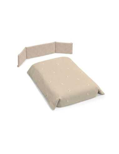 Nordico y protector para minicuna Cotinfant silva camel
