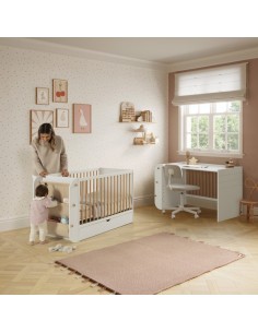 Cuna evolutiva Micuna Salónica 120x60 | Colecho, sofá y escritorio