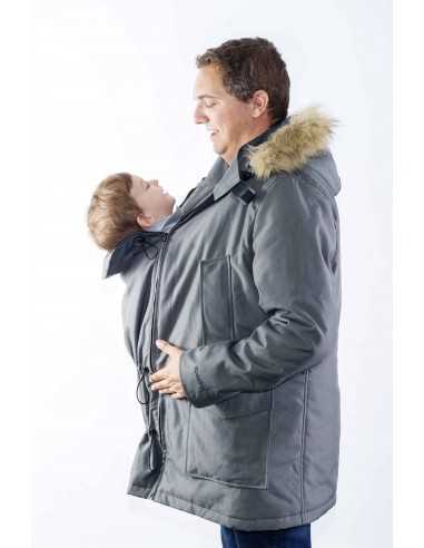 Abrigo de Porteo para padres Wallaby 2.0 Bandicoot (Gris y Negro)