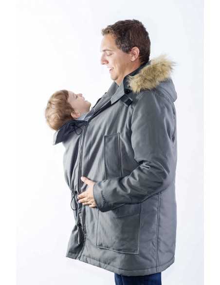 Abrigo de Porteo para padres Wallaby 2.0 Bandicoot (Gris y Negro)