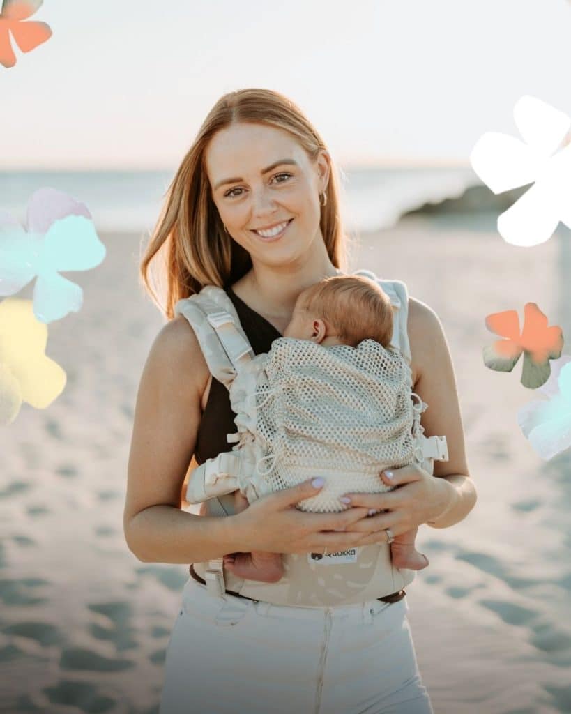mejor mochila para porteo verano por su diseño ergonómico desde el nacimento y tejido de algodón orgánico y maya técnica