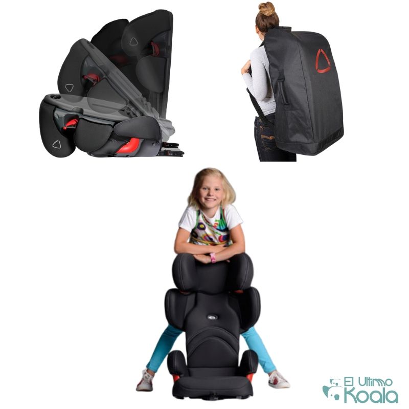 Mochilas portabebés, sillas de coche para niños pequeños y elevadores para  niños más mayores