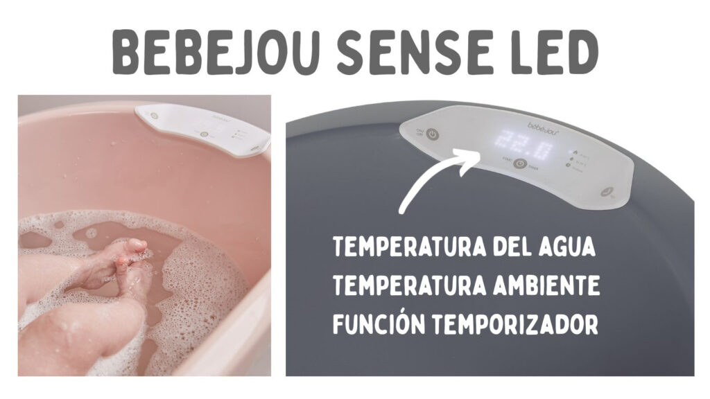 bañera para bebes con control de temperatura