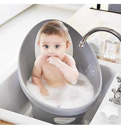 Bañera plegable para bebé con termómetro, bañera y ducha para bebé